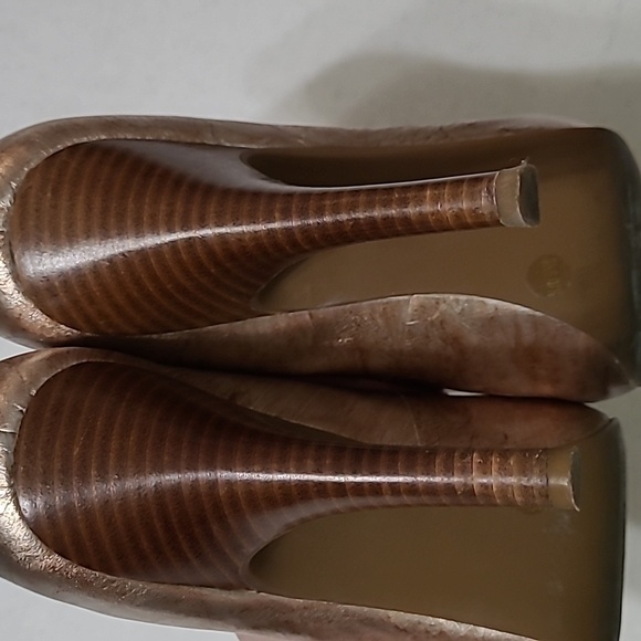 BCBGENERATION Women's Holmy Gold & Brown Marbled-Look Heels Size 7.5 - Picture 10 of 14